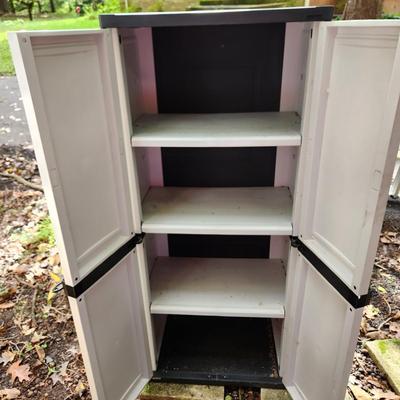 Storage Cabinet Heavy Plastic 25Lx18Dx60H 3 shelves