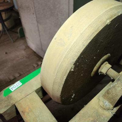 Vintage Stone Grinding Stone Wheel 16" Tested Working