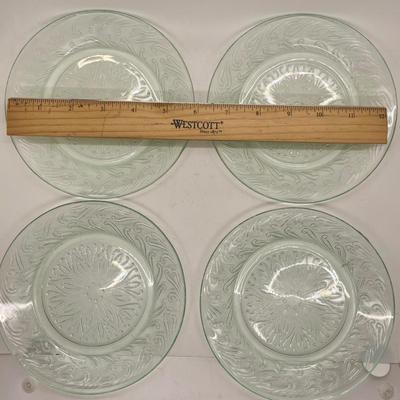 Set of 4 Uranium Glass Plates