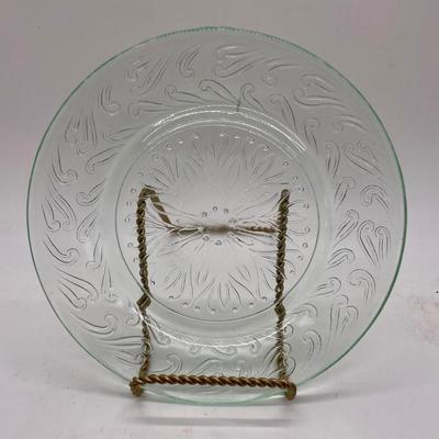 Set of 4 Uranium Glass Plates