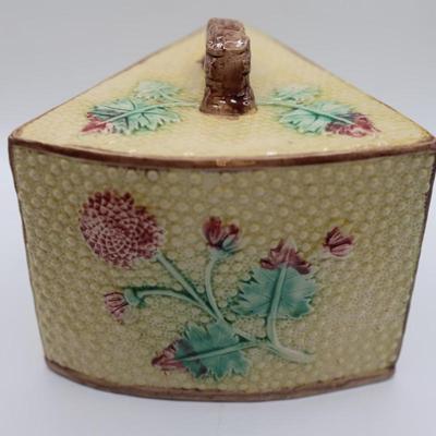 MAJOLICA Colonial Pottery Cheese Dish (See Details)