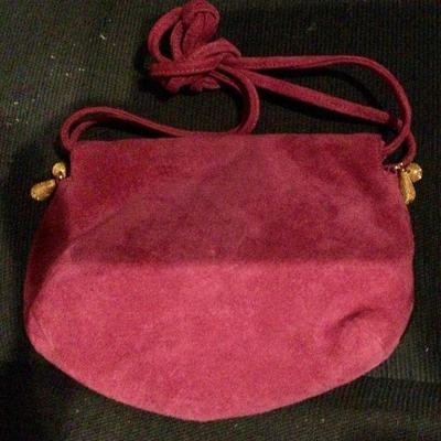 Vecchi purse red suede barely used