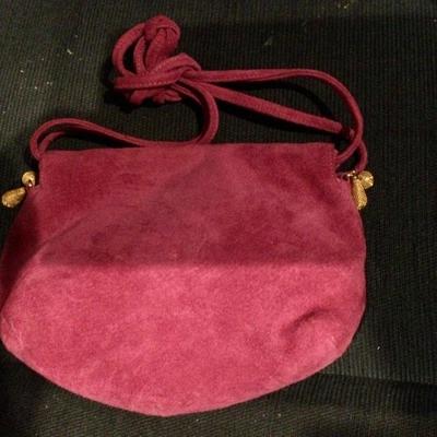 Vecchi purse red suede barely used