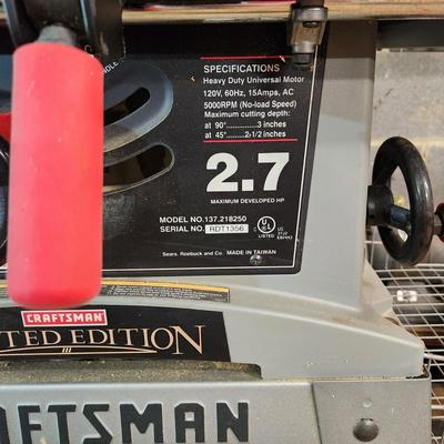 Craftsman 10" Table Saw 2.7 HP 5,000 RPM