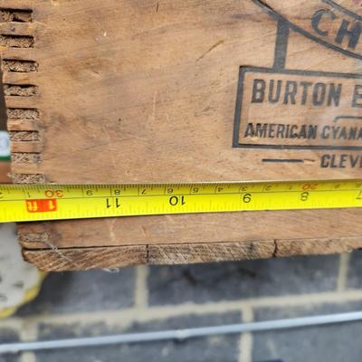 Burton Explosives Chemicals Dynamite Wood Wooden Crate