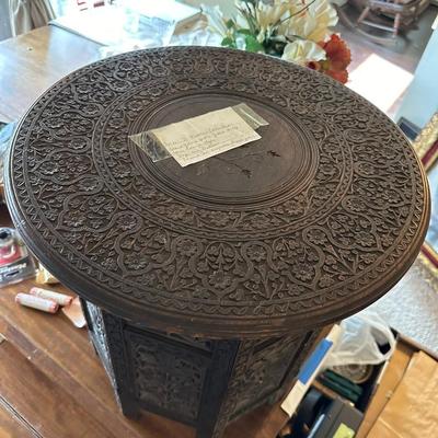 Vintage Carved Accent Table