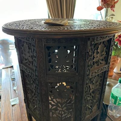 Vintage Carved Accent Table