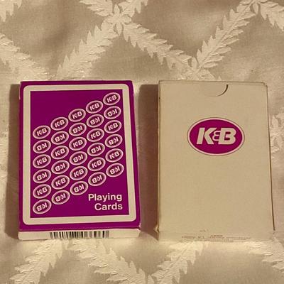 K&B playing cards, 2 packs one sealed, other only opened to take pictures