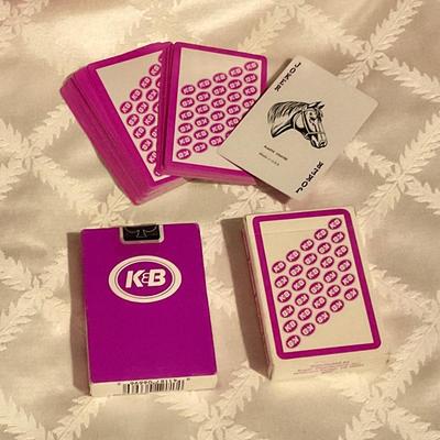 K&B playing cards, 2 packs one sealed, other only opened to take pictures