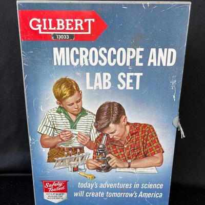 Lot 207 Vintage Gilbert Microscope set