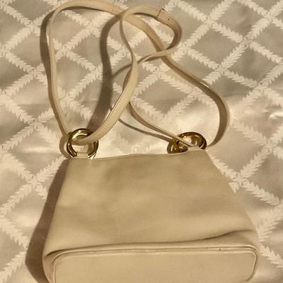 Vintage Palomo Picasso designer handbag tan with brass accents