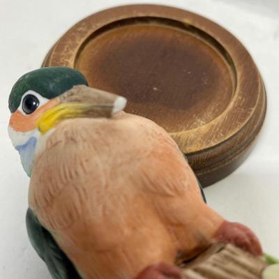 Vintage Andrea by Sadek Kingfisher Bird #6350 With Base 4.5” With Stand