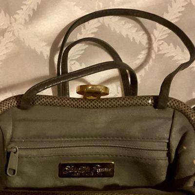 Saks fifth Avenue leather handbag with carry strap
