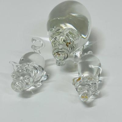 Lot of Glass Pig Figurines