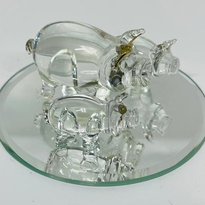 Lot of Glass Pig Figurines