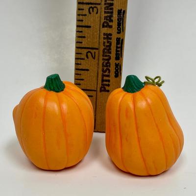 Pair of Hollow Ceramic Pumpkins