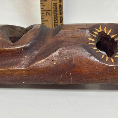 Carved Wood Mask long and skinny Tiki God