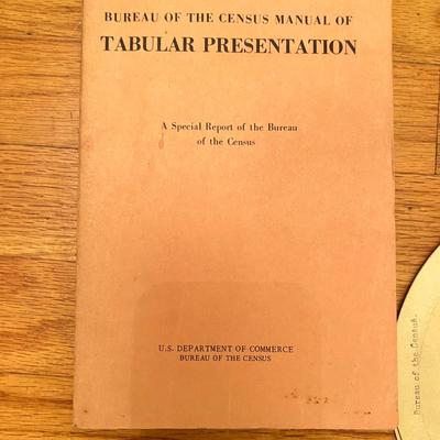 Vintage Bureau U.S. Census Lot - Sextons Omnimetre, Manuals