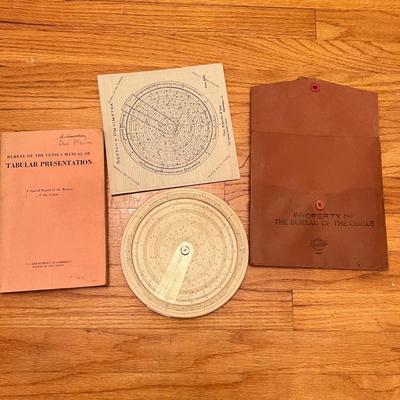 Vintage Bureau U.S. Census Lot - Sextons Omnimetre, Manuals