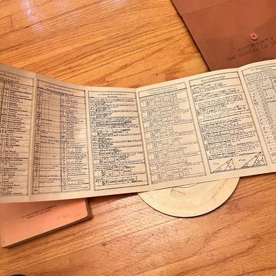 Vintage Bureau U.S. Census Lot - Sextons Omnimetre, Manuals