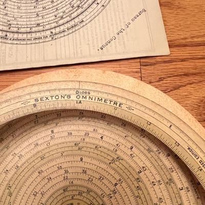 Vintage Bureau U.S. Census Lot - Sextons Omnimetre, Manuals