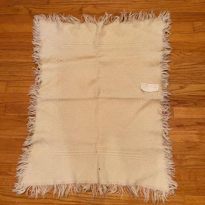 Antique Wool Baby Blanket Cover 1907