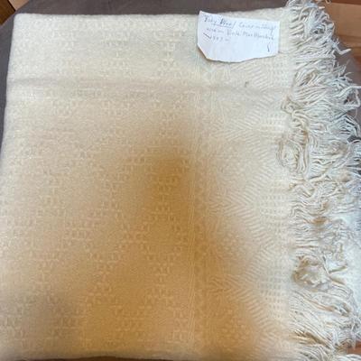 Antique Wool Baby Blanket Cover 1907