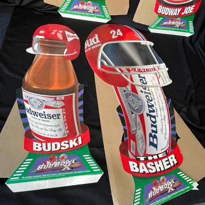 Lot 212 Budweiser Bud Bowl Signs