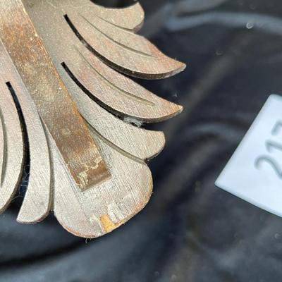 Lot 217 Walnut Mirrored Wall shelf