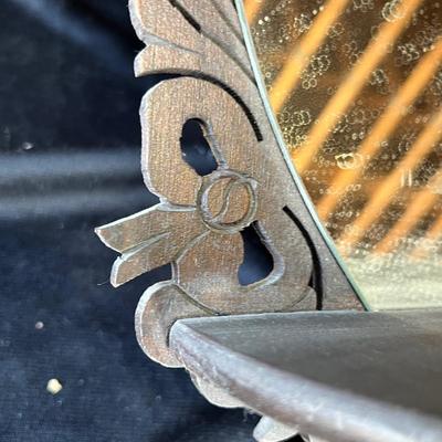 Lot 217 Walnut Mirrored Wall shelf