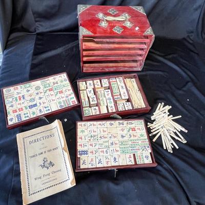 Lot 218 Mahjong Ivory set box