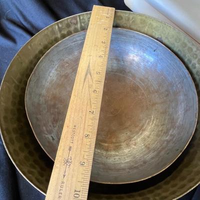 Lot 219 Metal ware bowls
