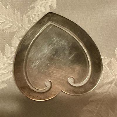 Sterling silver book mark heart shaped engraved, “how do I love the, let Me count the ways”