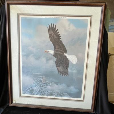 Lot 228 Large Bald Eagle Print