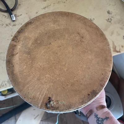 Blueband stoneware crock