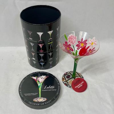 Hand-Painted Margarita Glass