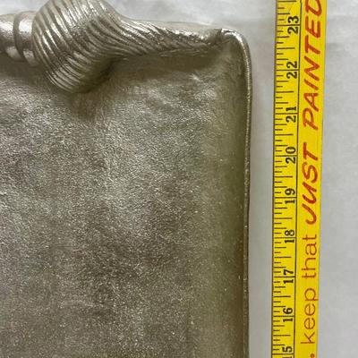 Silver Tone Metal Serving Tray