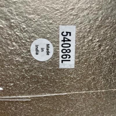 Silver Tone Metal Serving Tray