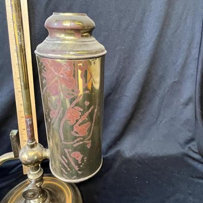Lot 241 Brass gas lamp converted