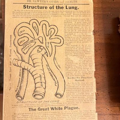 Interesting Antique Lot - Booklets, Photo, Writings Encased in Fabric