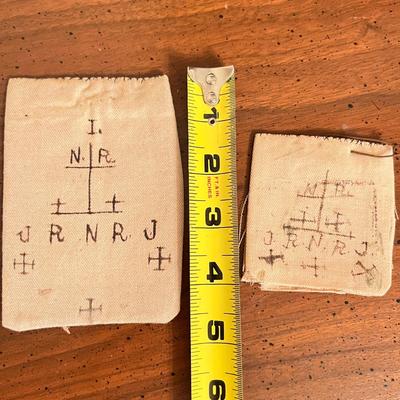 Interesting Antique Lot - Booklets, Photo, Writings Encased in Fabric