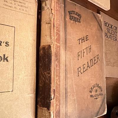 Interesting Antique Lot - Booklets, Photo, Writings Encased in Fabric