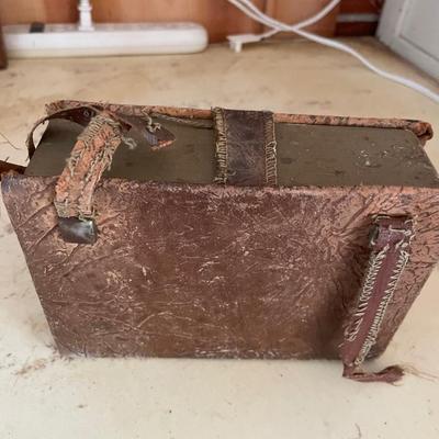 Leather possible toiletry/military bag