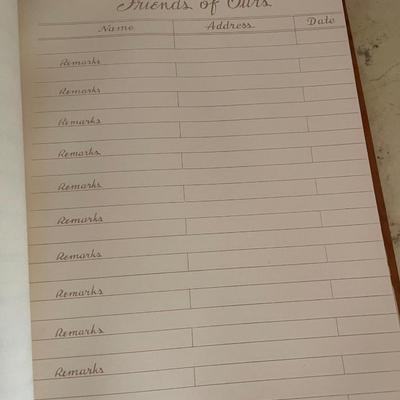 Wooden guest log