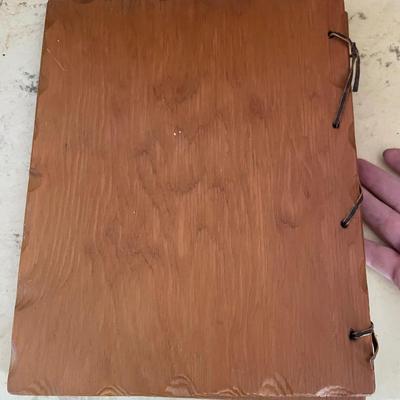 Wooden guest log