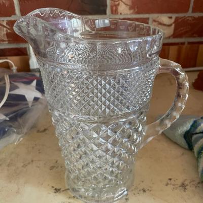 Anchor Hocking Wexford diamond point pitcher