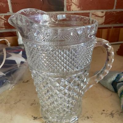 Anchor Hocking Wexford diamond point pitcher