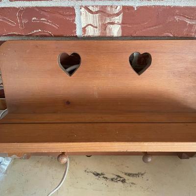 Heart peg shelf