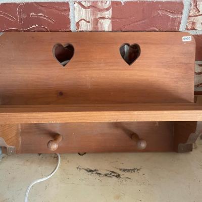 Heart peg shelf
