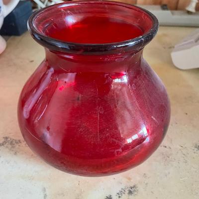 Red vase